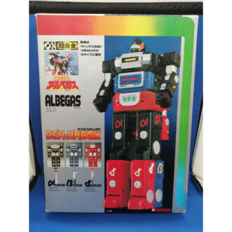 Vintage NEAR MINT BANDAI Albegas Gladiator Voltron Denjin Box Action Figure 1983 Figura de ação vintage Bandai Albegas Gladiador Voltron Denjin Box 1983