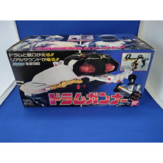 RARE NEAR MINT Bandai Blue Swat Drum Gunner, Box, Manual 罕见近全新 Bandai Blue Swat Drum Gunner、盒子、手册
