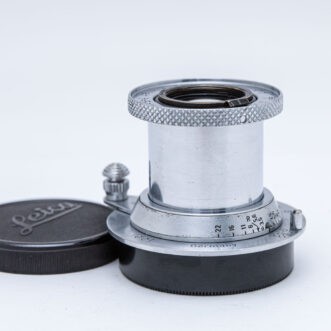 PROMOTION. NEAR MINT Leica Elmar 5cm 50mm f/3.5 L 마운트, 프론트 캡, 리어 캡