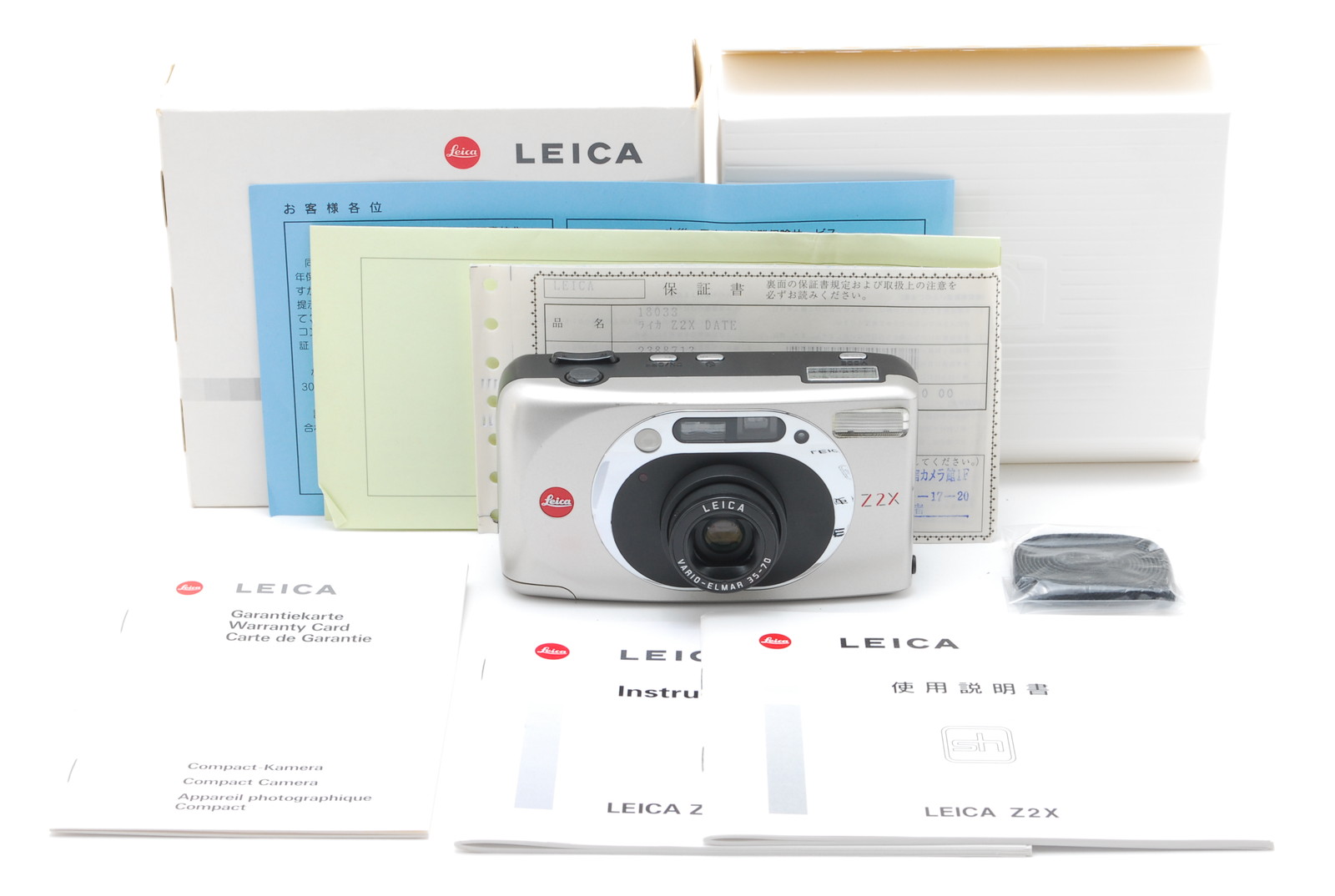 PROMOTION.NEAR MINT Leica Z2X 35mm Point & Shoot Film Camera, Box, Manual, Strap from JP