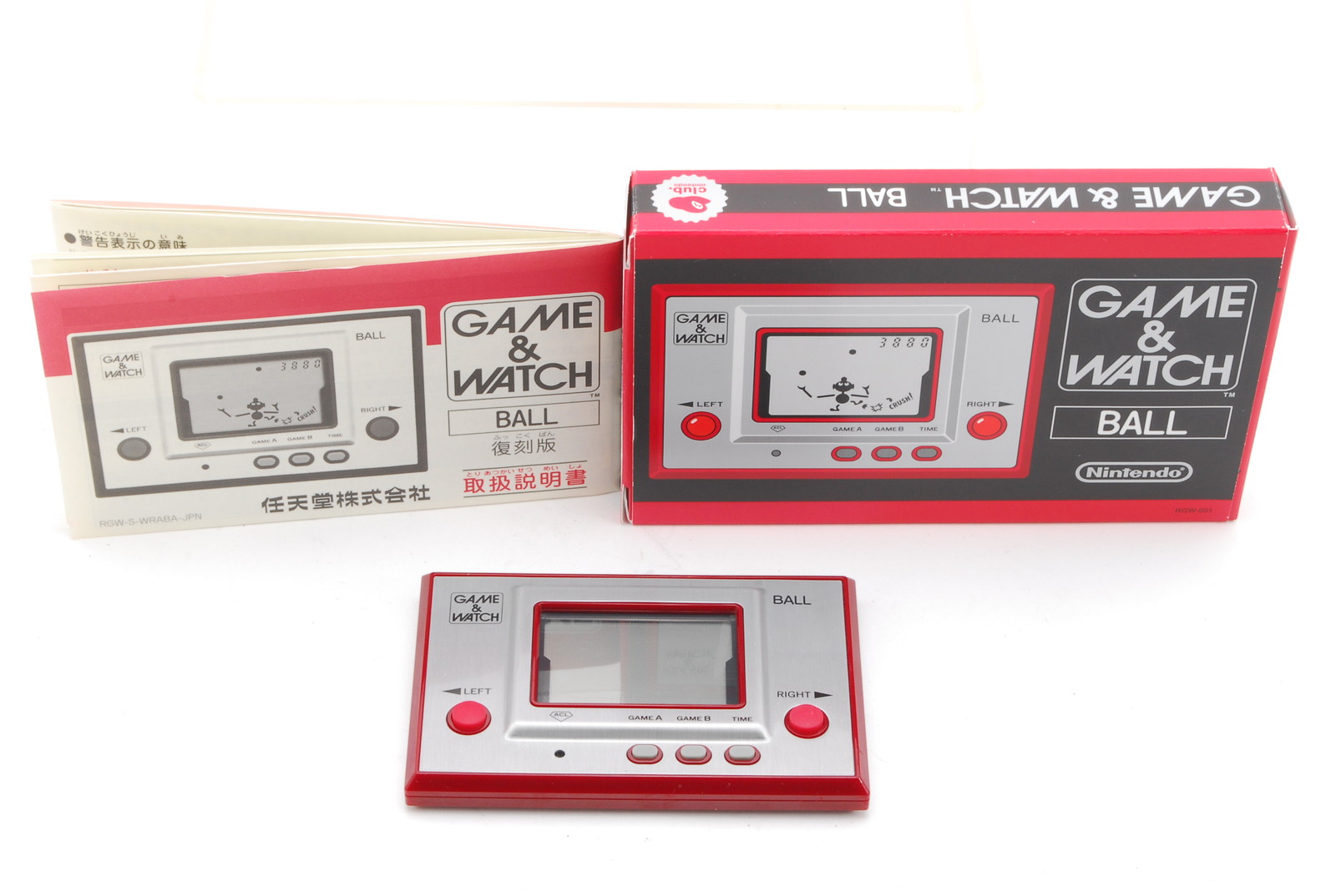 PROMOTION. MINT Nintendo Game & Watch Ball Club Nintendo Limited Model RGW-001, Box, Manual from Japan