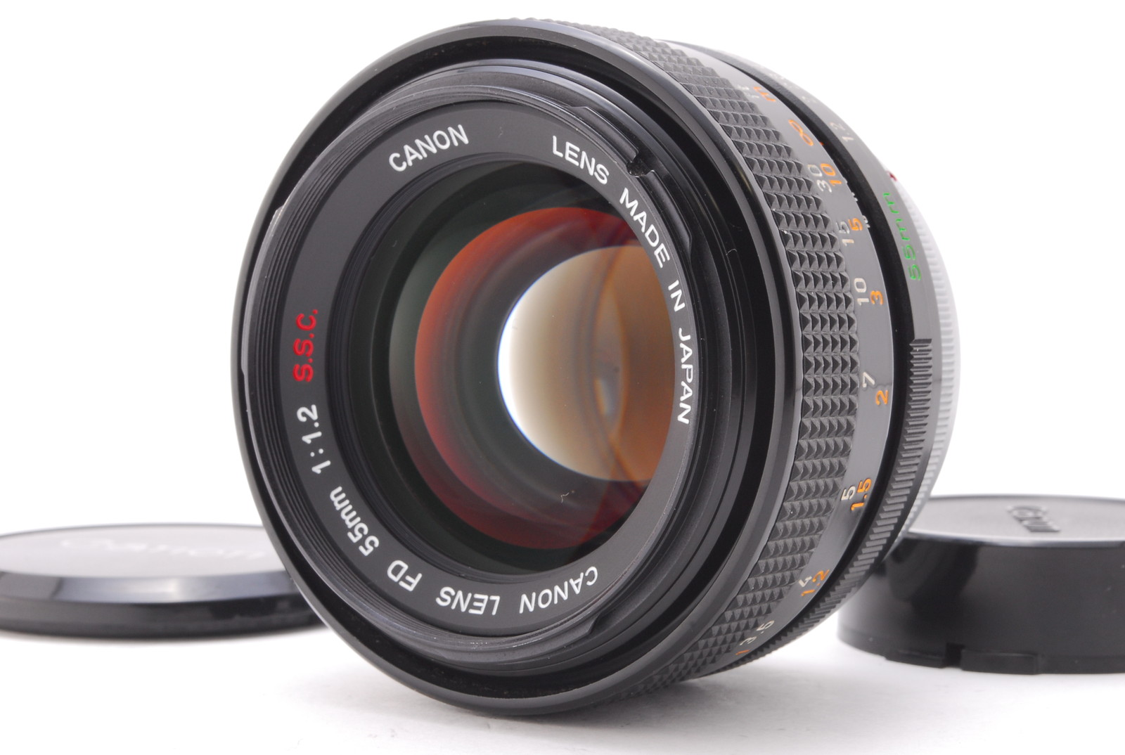 PROMOTION.😊 NEAR MINT Canon FD 55mm f/1.2 S.S.C. SSC Manual Lens, F & R Caps from Japan