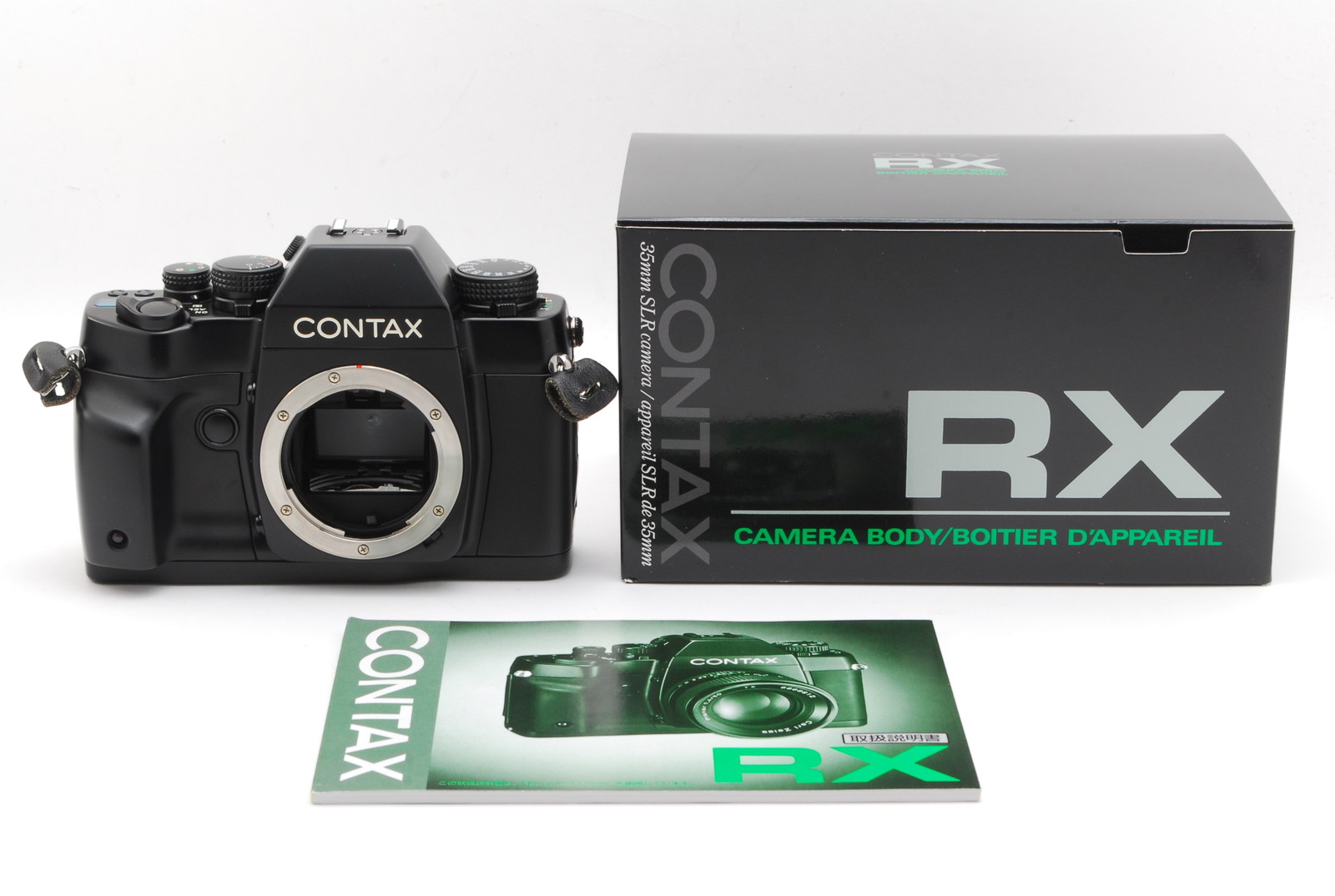 PROMOTION.😊 NEAR MINT Contax RX 35mm SLR Film Camera Body, Box, Manual from Japan