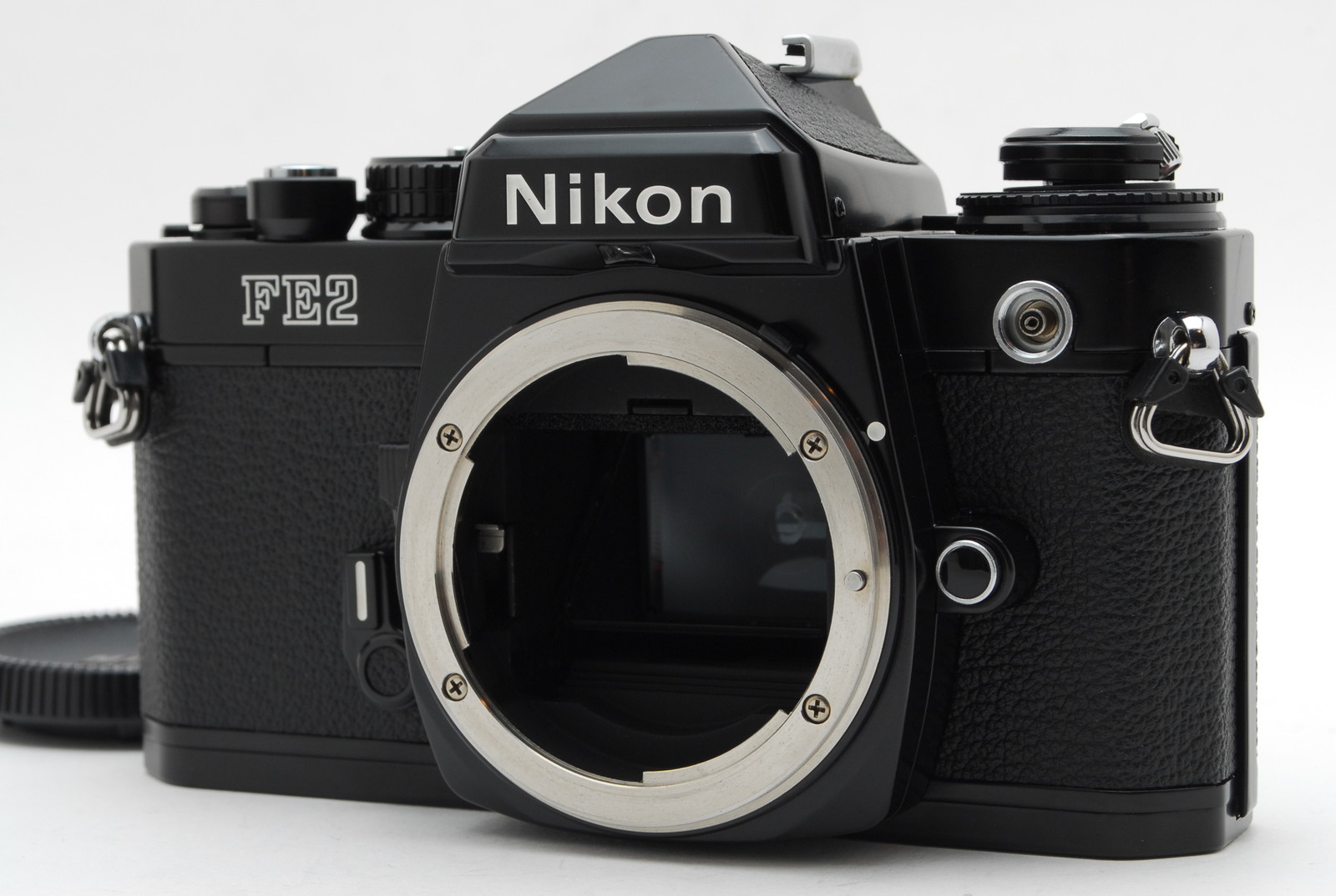 PROMOTION. NEAR MINT Nikon FE2 Black Body 35mm Film Camera SLR, Body Cap from Japan