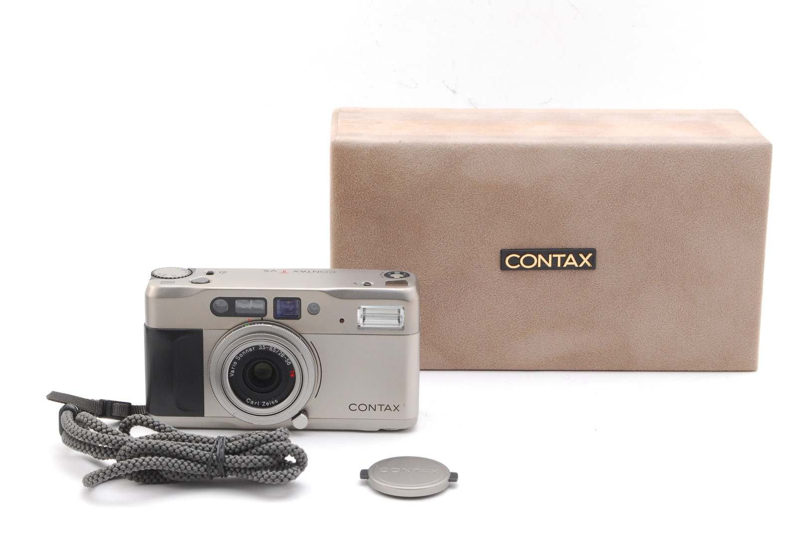 PROMOTION.NEAR MINT Contax TVS 35mm Film Point & Shoot Camera, Data Back, Box from Japan