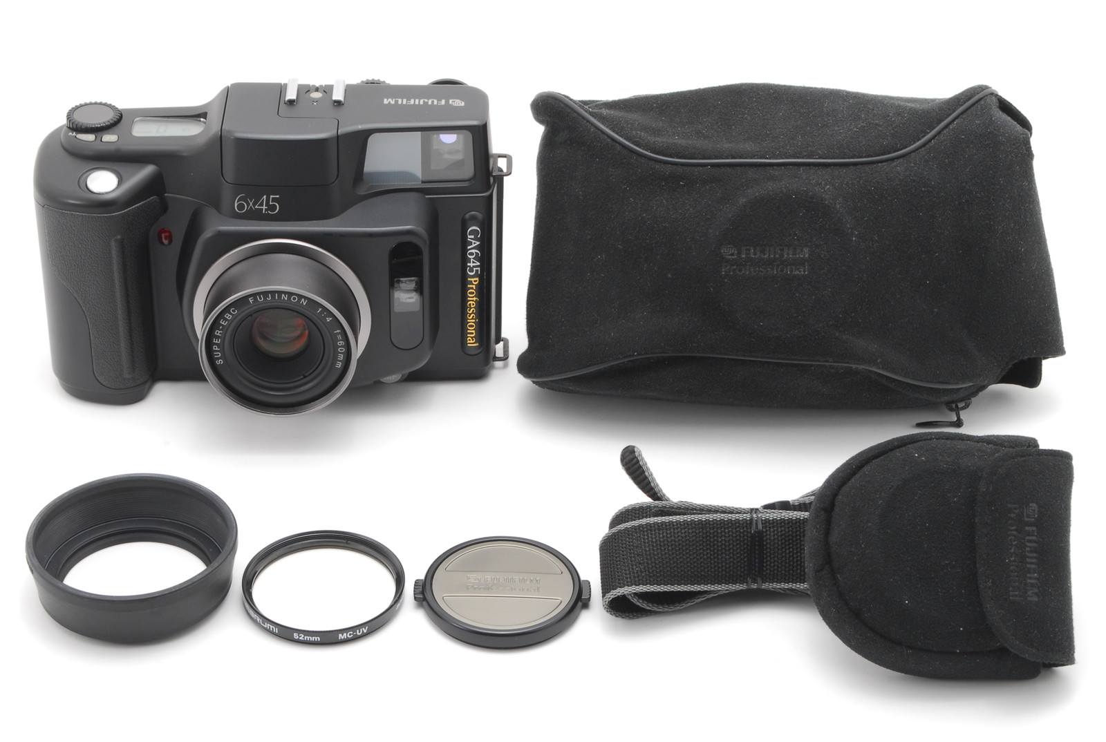 PROMOTION. MINT COUNT 004 Fuji GA645 Professional, Case, Strap, Front Cap, Hood, Lens Filter from Japan