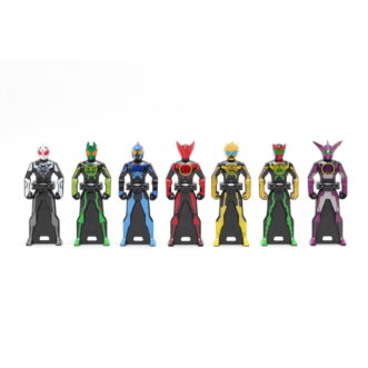 PROMOTION. 完好 BANDAI 恐龍戰隊 Gokaiger 假面騎士 OOO 鑰匙全套來自日本 MINT BANDAI Power Rangers Gokaiger Kamen Rider OOO Keys Full Set from Japan