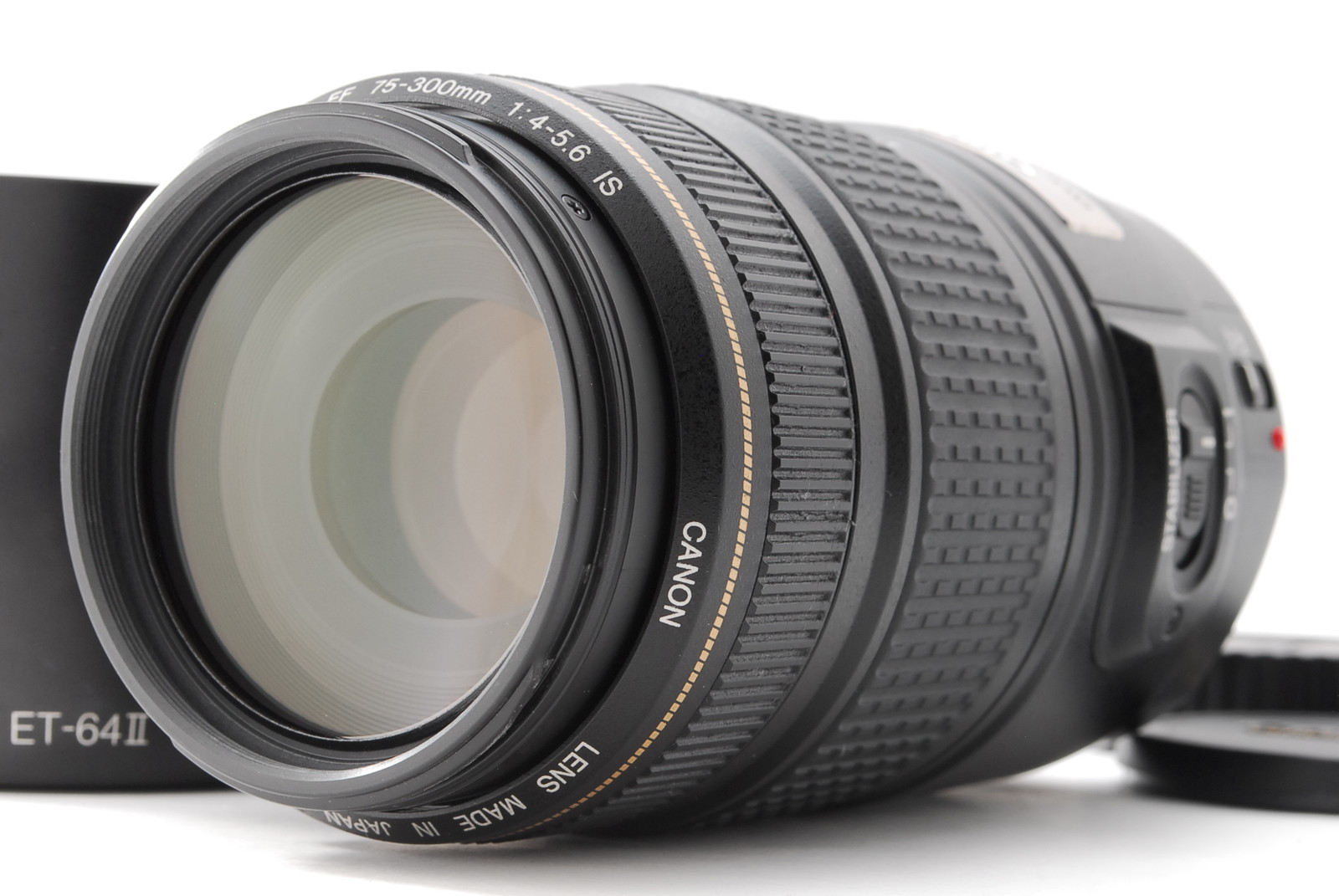 PROMOTION. EXC+++++ Canon ZOOM EF 75-300mm f/4-5.6 IS USM, Hood, Front Cap, Rear Cap from Japan
