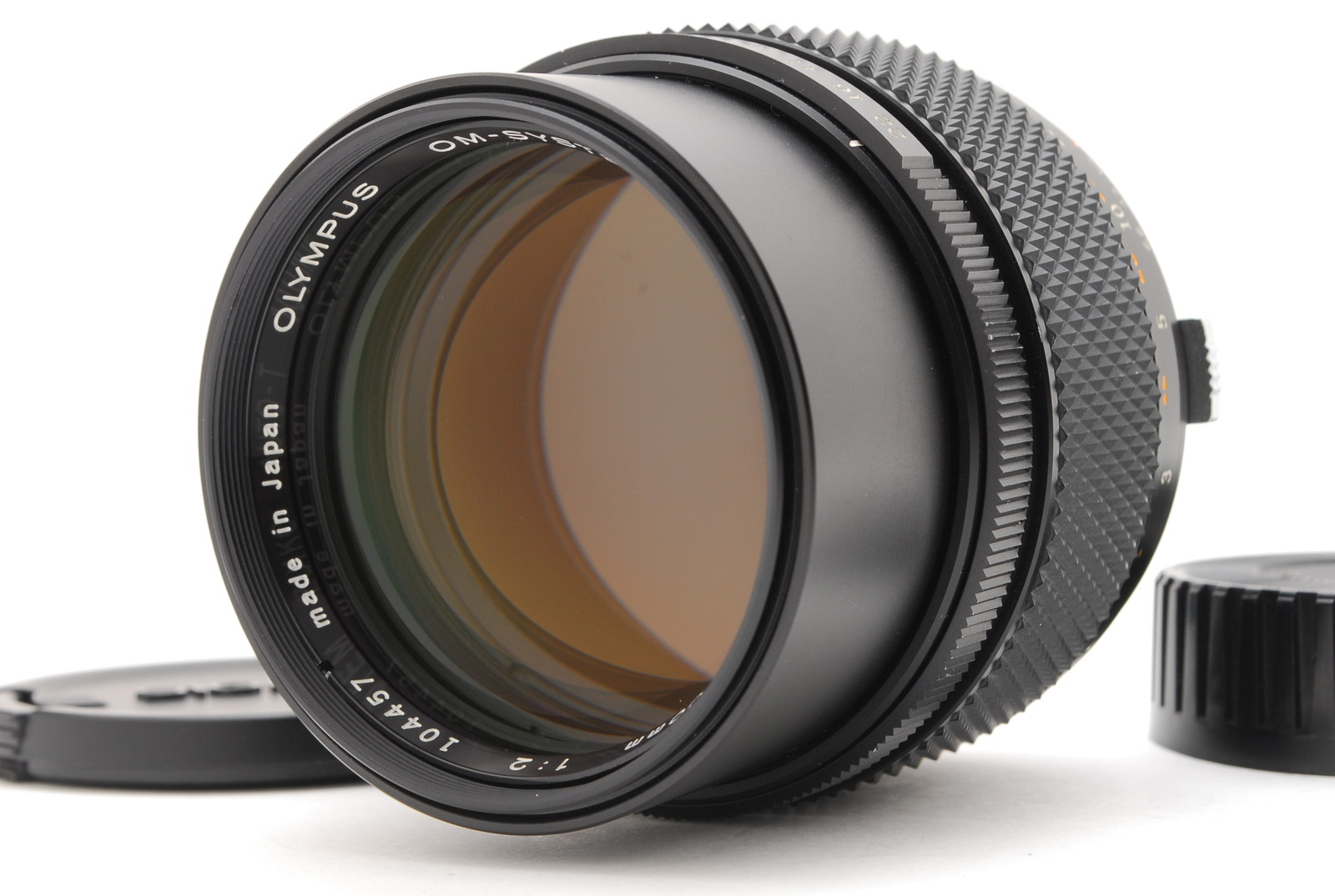 PROMOTION.EXC+++++ Olympus OM-SYSTEM ZUIKO AUTO-T 100mm f/2, Front & Rear Caps from Japan