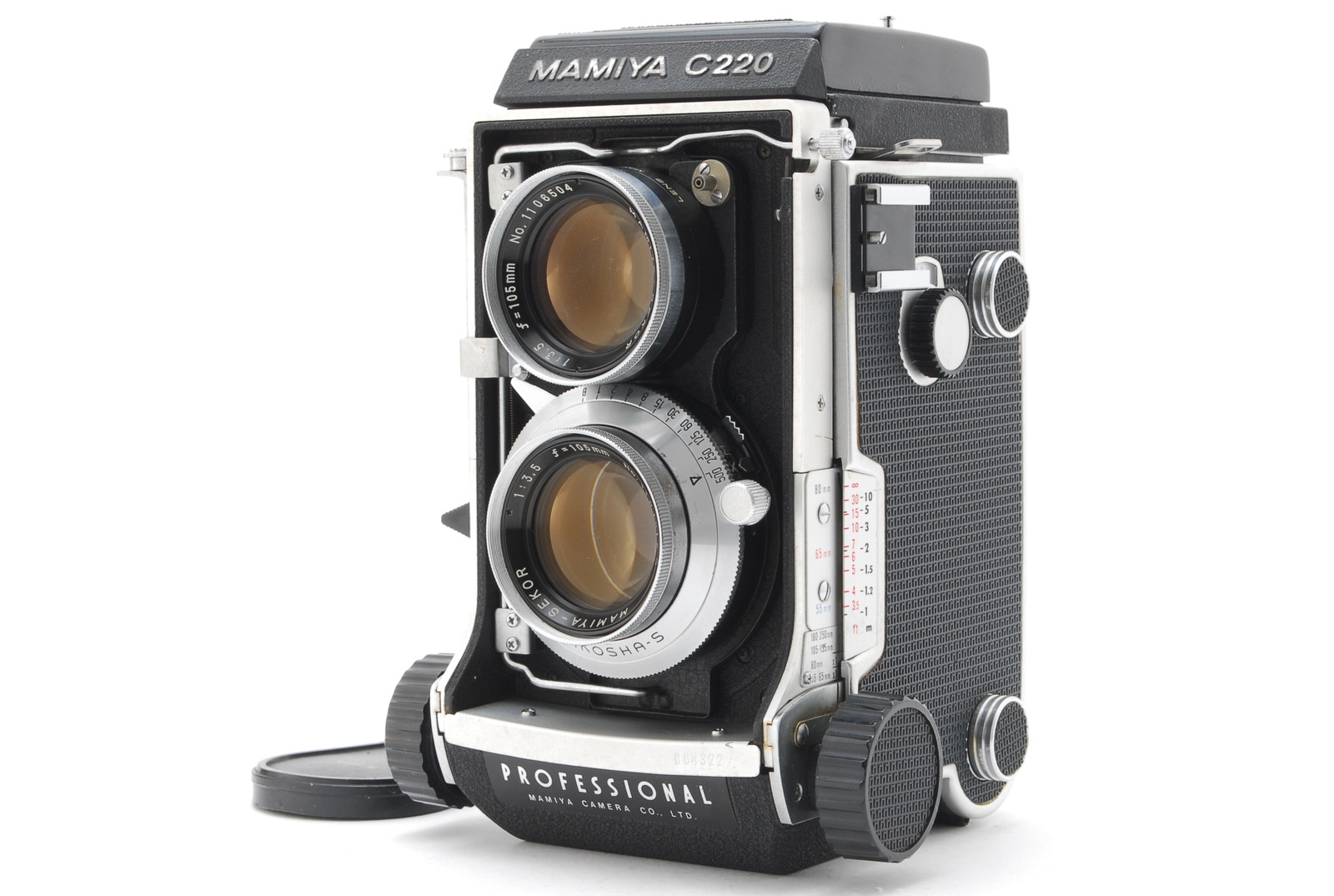 PROMOTION.NEAR MINT MAMIYA C220 PROFESSIONAL TLR Film Camera, SEKOR 105mm f/3.5 from Japan