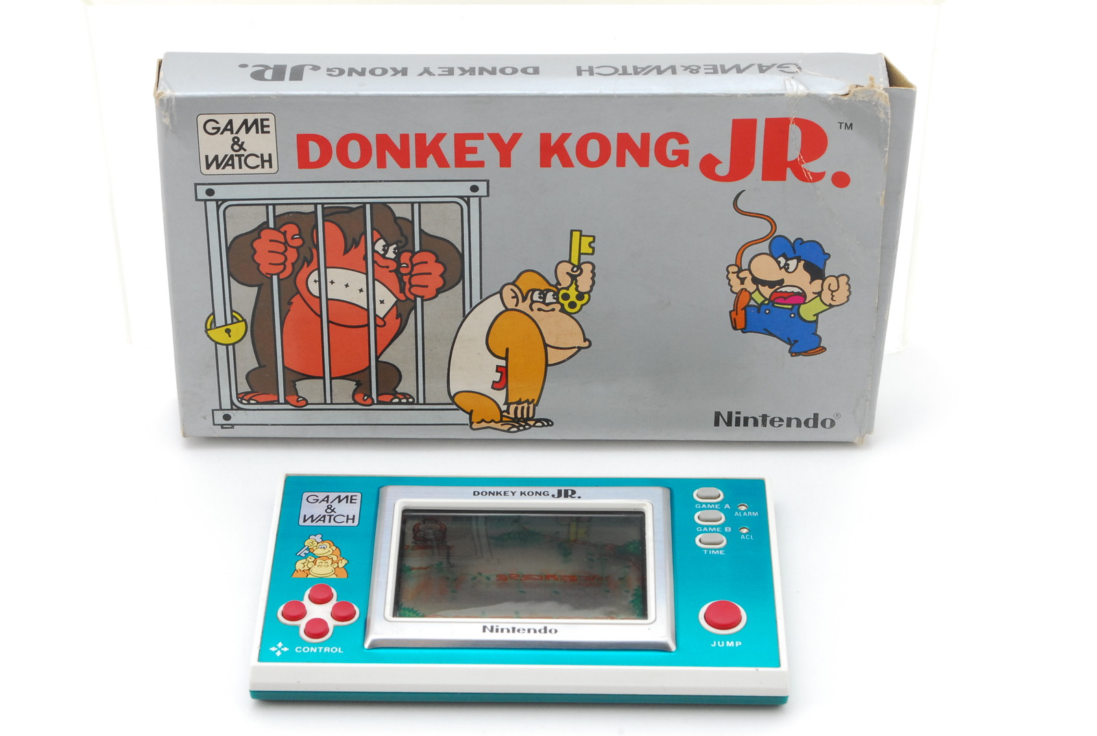 PROMOTION. READ EXC+5 Nintendo Game and Watch Donkey Kong Jr. DJ-101, Box 1982 from Japan EXC+5 닌텐도 게임을 읽고 동키 콩 주니어를 보세요. DJ-101, 1982년 제작된 상자