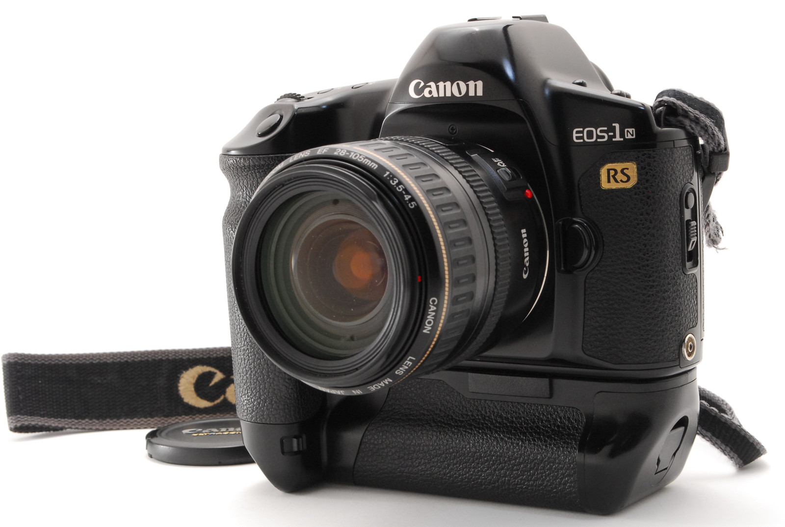 PROMOTION.EXC+++++ Canon EOS-1N RS, EF 28-105mm f/3.5-4.5, Strap, Front Cap from Japan