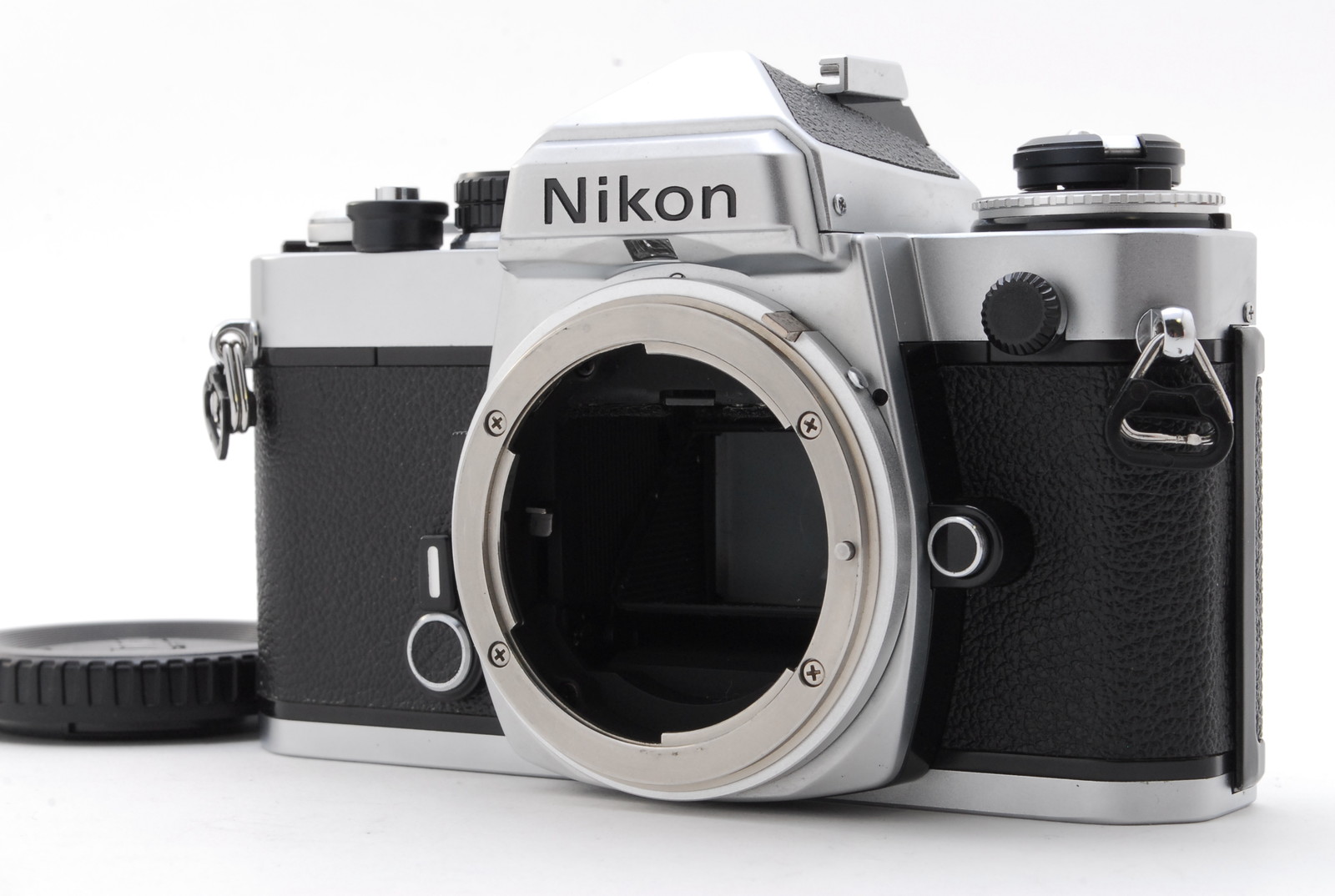 PROMOTION. NEAR MINT Nikon FE 35mm SLR Film Camera Silver Body, Body Cap from Japan