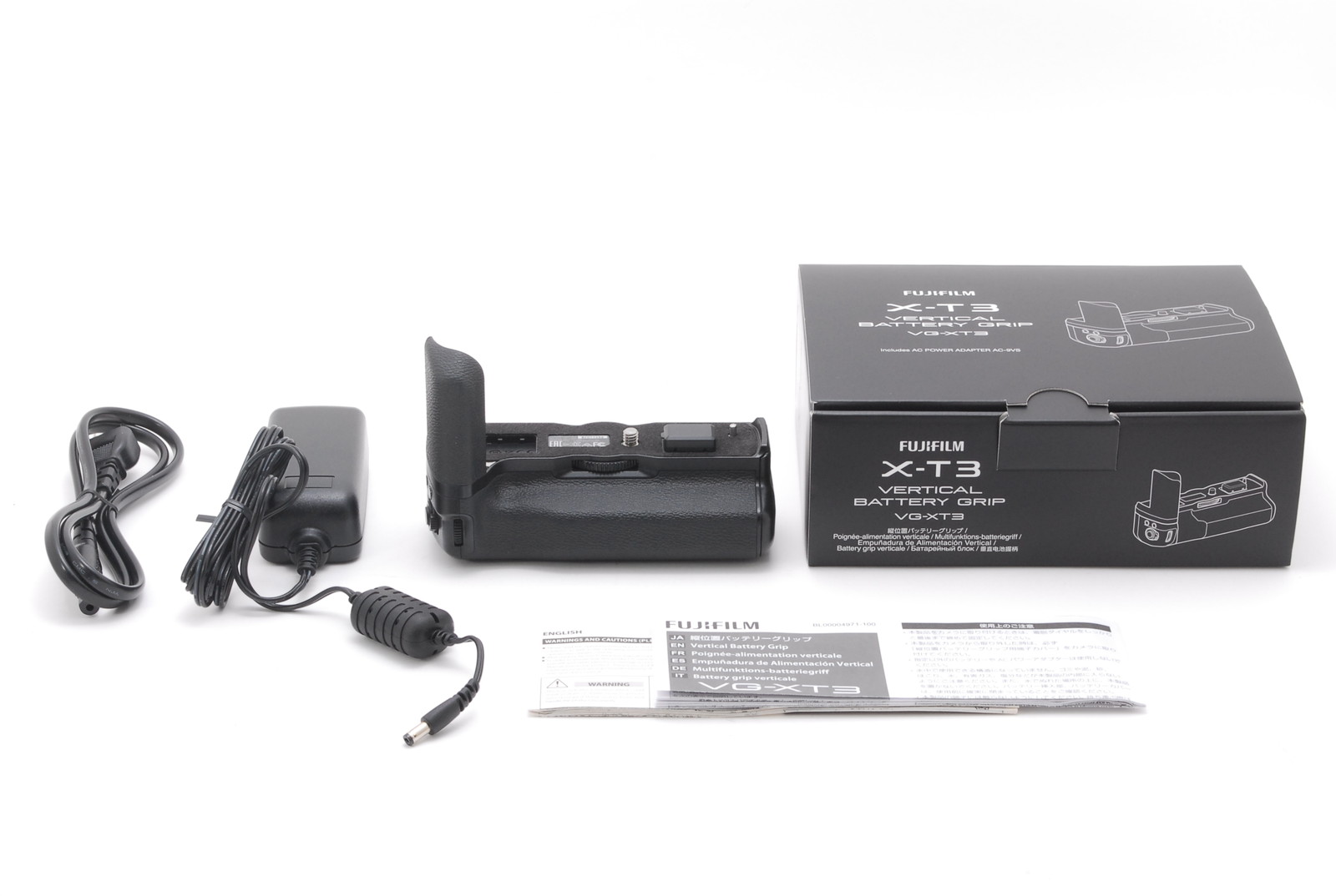 PROMOTION. MINT Fuji Fujifilm VG-XT3 Vertical Battery Grip for X-T3, Box, Manual, Charger from Japan