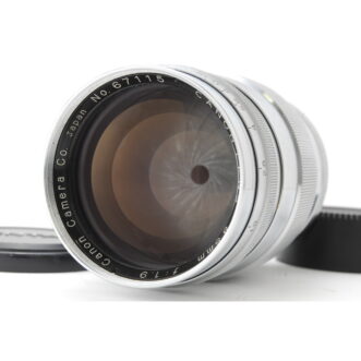APPEARAMCE NEAR MINT CANON LENS 85mm f/1.9 L39 LTM, Front Cap, Rear Cap APARÊNCIA QUASE PERFEITA LENTE CANON 85mm f/1.9 L39 LTM, Tampa Frontal, Tampa Traseira
