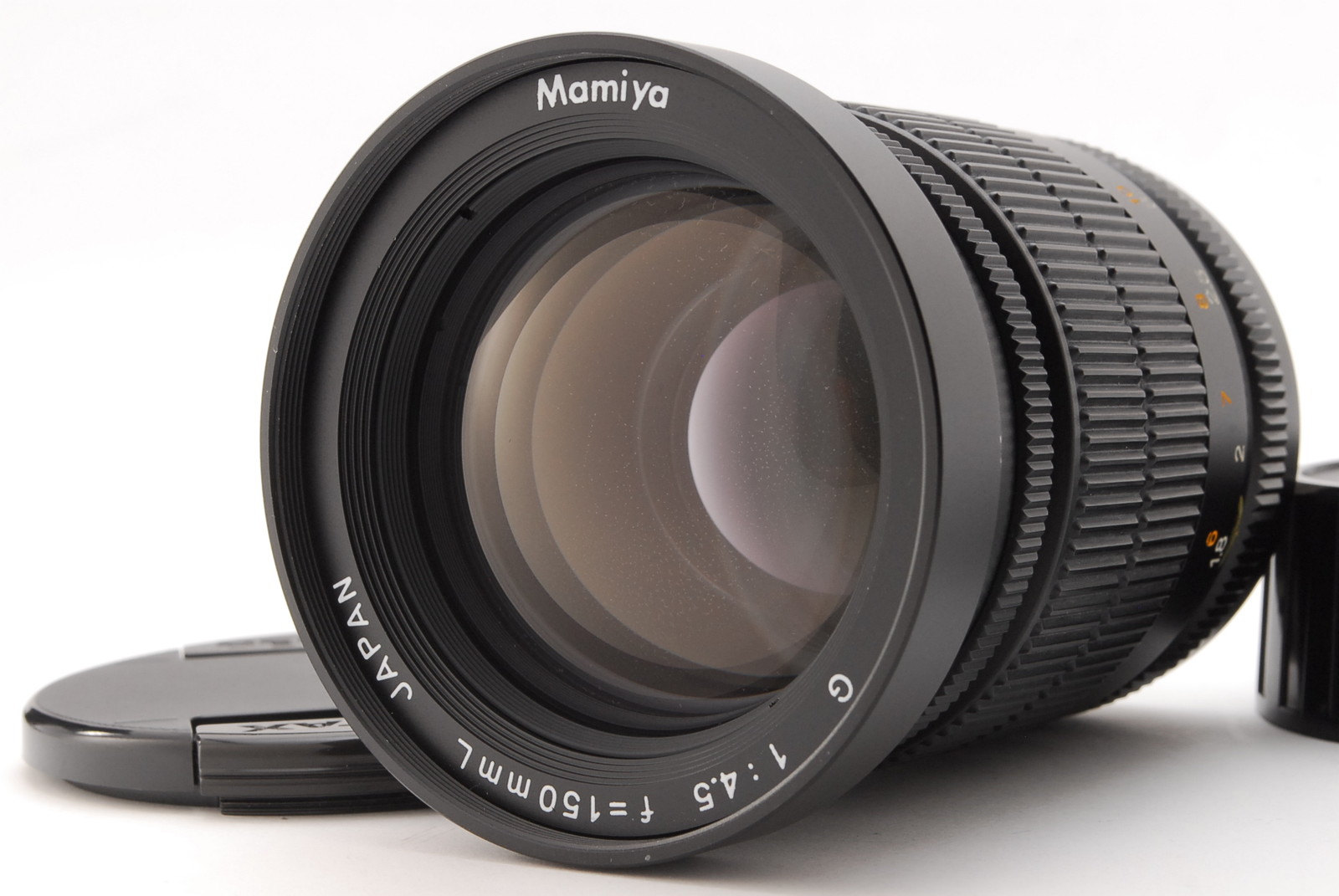 PROMOTION. EXC+++++ Mamiya G 150mm f/4.5 L, Front Cap, Rear Cap from Japan