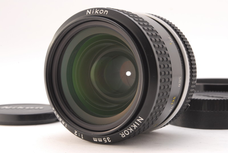 PROMOTION. NEAR MINT Nikon NIKKOR 35mm f/2 Ai, Front Cap, Rear Cap, Hood from Japan