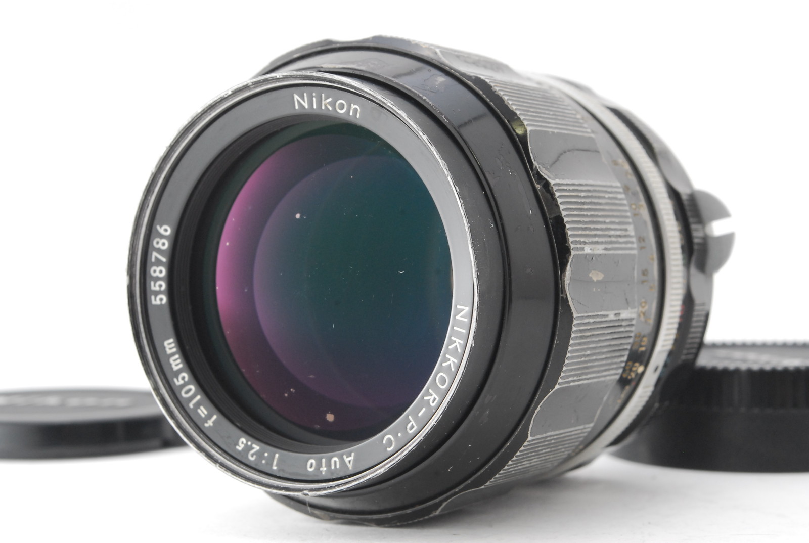 PROMOTION. EXC+++ Nikon Nikkor-PC Auto 105mm f/2.5, Front Cap, Rear Cap Vintage from Japan