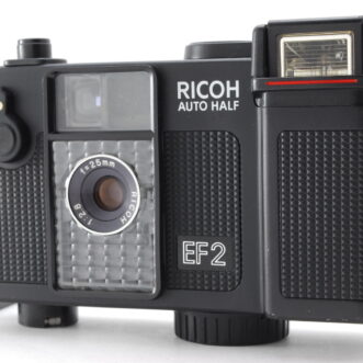 PROMOTION. RARE EXC+3 Ricoh Auto Half EF2 Half Frame Film Camera, Lens Cap, Strap RARE EXC+3 理光 Auto Half EF2 半画幅胶片相机、镜头盖、背带